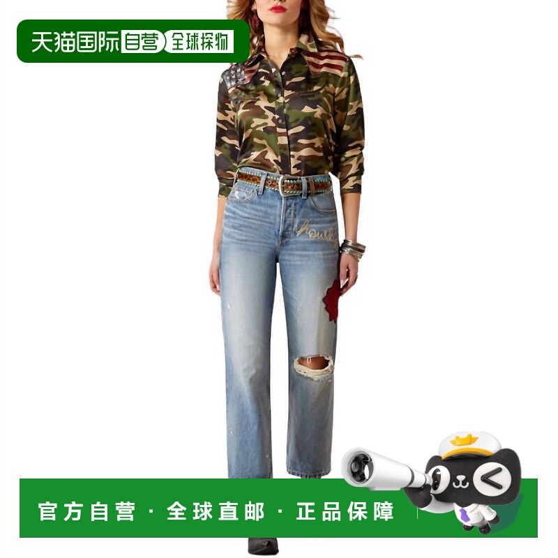 自营 ariat高腰 Rodeo Quincy Tomboy 直筒牛仔裤（多米尼加） -