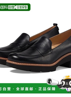 自营Naturalizer Darry H7079L1001平底沃黑皮革乐福鞋GAL137-黑