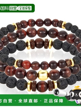 自营 Crucible Los Angeles 3 件装红色虎眼石、熔岩、木材和金色