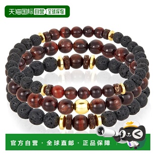 自营 Crucible Los Angeles 3 件装红色虎眼石、熔岩、木材和金色