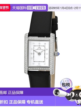 自营 Porsamo Bleu 女士 Karolina 真皮表带手表 1083AKAL - 黑色