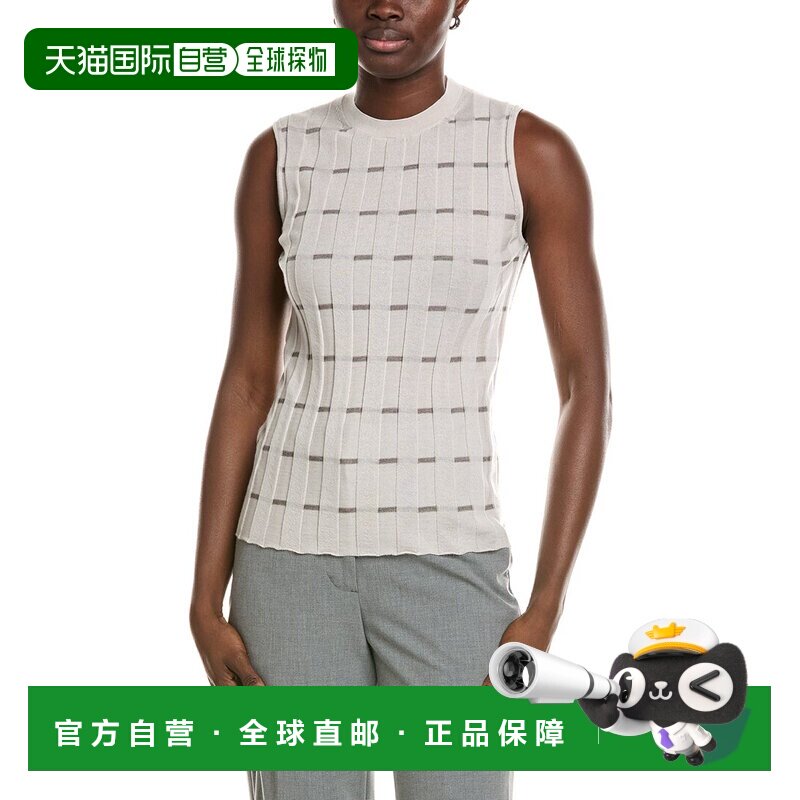 自营lafayette 148 new yorkLafayette 148纽约罗纹条纹羊绒贝壳-