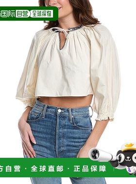 自营 redoneRE/DONE Victorian Cut Off Blouse - white 美国奥莱