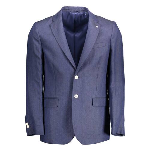 自营Gant Elegant Linen Classic Men's Jacket - blue 美国奥莱