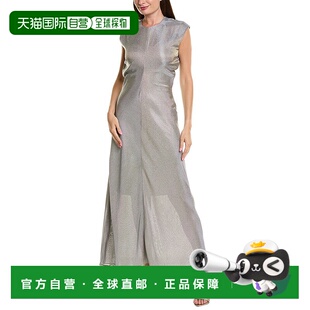 银色 自营 bone碎骨玛丽金属长裙 美国奥莱直发连衣裙吊带 rag