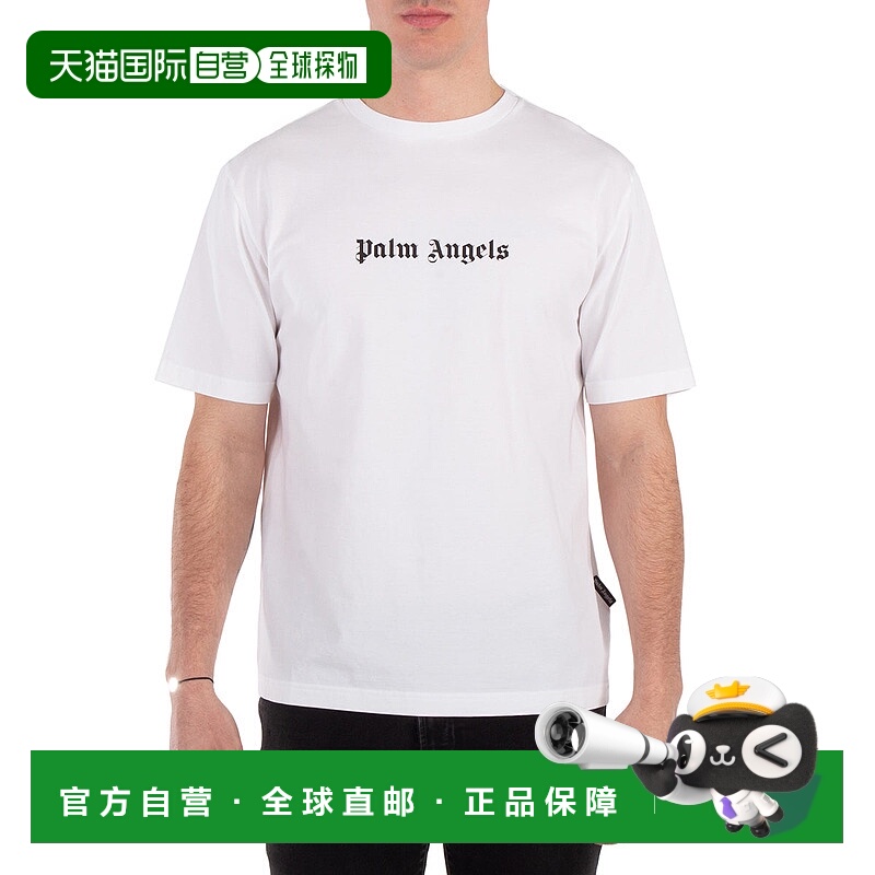 自营 palm angels棕榈天使经典标志棉质T恤-黑白 美国奥莱直发