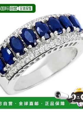 自营 savvy cie jewels925 纯银蓝宝石和白色锆石表带 - 蓝色 美