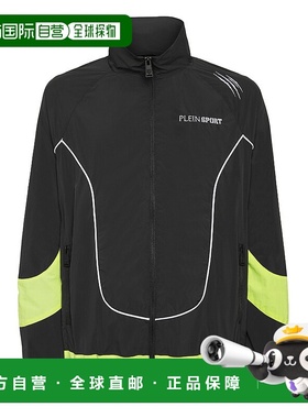 自营 plein sport技术慢跑轰炸机夹克LS划痕-黑色/黄色fluo 美国