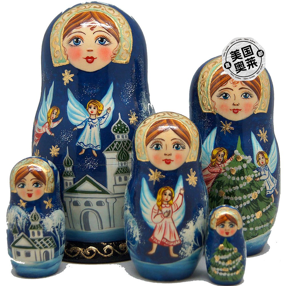 g. debrekhtDesignocracy Guardian Angels 5 件套俄罗斯套娃堆叠