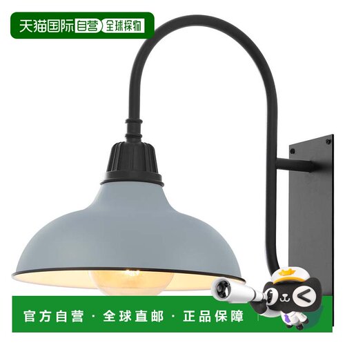 自营jonathan y斯坦利1-Light农舍工业室内/室外铁LED鹅颈臂户外S