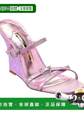 自营 Sophia Webster Venus 皮革凉鞋 - 紫色 美国奥莱直发单鞋