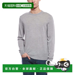 自营Bruno Magli Merino Wool Crewneck Sweater - gray 美国奥莱