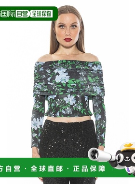 自营 alexia admorHannah 上衣 - 黑色花朵 美国奥莱直发性感
