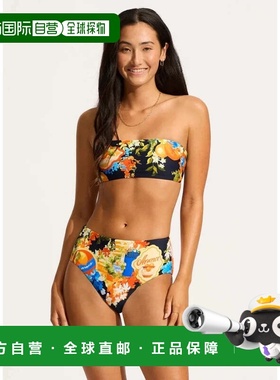 自营Women's Seafolly Ciao Bella Bikini Bottom True Navy High