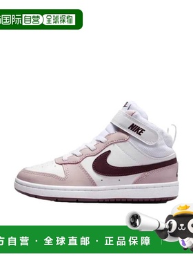 自营Nike Court Borough Mid 2 White / Burgundy Crush  CD7783-