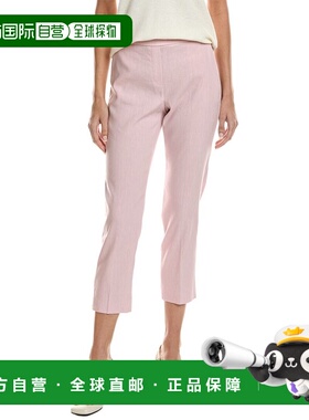 自营Theory Crop Linen-Blend Pant - purple 美国奥莱直发