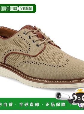 自营 vance co.Vance Whitaker 休闲针织混合翼尖正装鞋 - 灰褐色