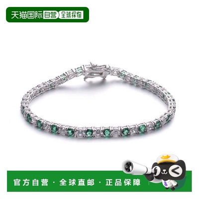 自营geneviveSterling Silver White Gold Plated with Colored C