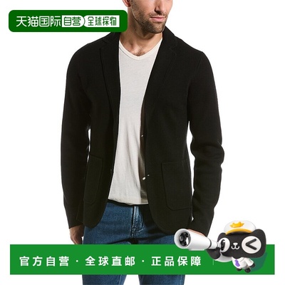 自营Bruno Magli Merino Wool Cardigan - black 美国奥莱直发