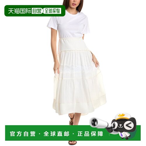 自营3.1 Phillip Lim Silk-Blend T-Shirt Dress - ivory 美国奥