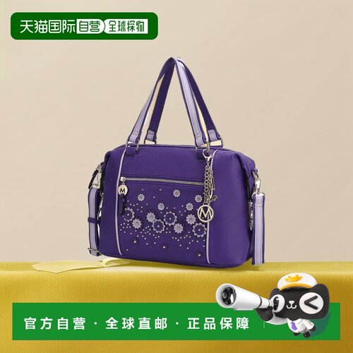 自营 mia k collectionFrancis Tote Vegan Leather Flowers Bag