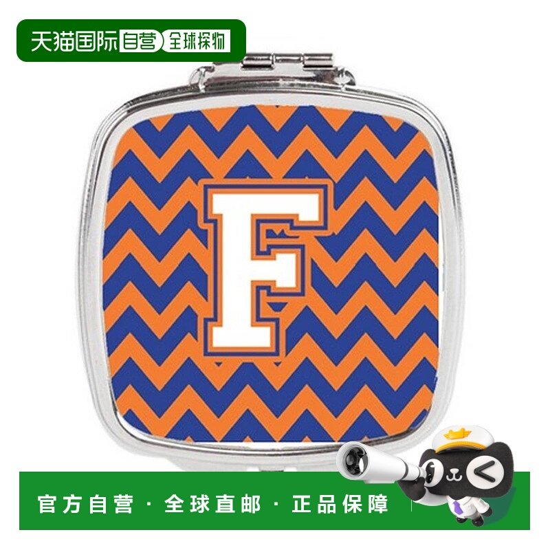 自营 Carolines Treasures CJ1060-FSCM 字母 F 雪佛龙蓝色正品