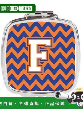 自营 Carolines Treasures CJ1060-FSCM 字母 F 雪佛龙蓝色正品