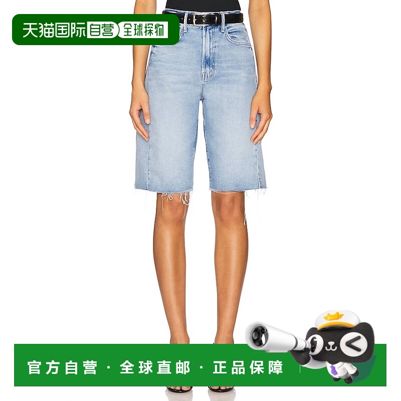 自营motherHalf Pipe Bermuda Fray Shorts In Sow Surreal - sow