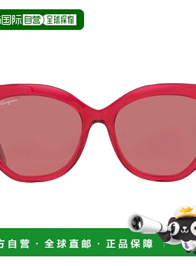自营Salvatore Ferragamo Pink Cat Eye Unisex Sunglasses SF106