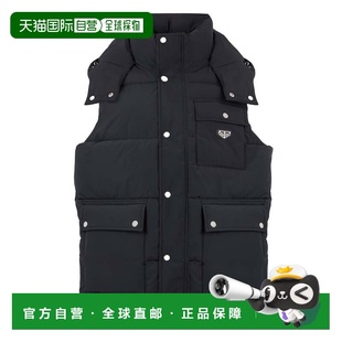 自营philipp pleinNylon Puffer Vest Gothic Plein - black 美国