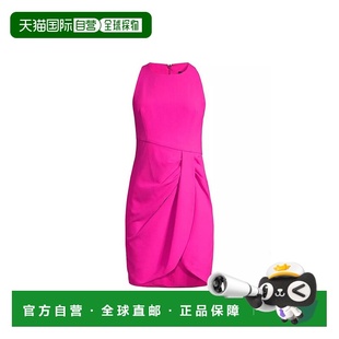 Brett 1h可退 Halo Black 褶饰直筒连衣裙包臀裙 美国直邮