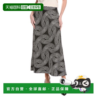 自营Anne Klein斜穿拉式喇叭裙-白色 美国奥莱直发