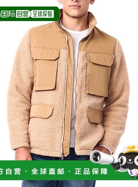 自营Bernardo Utility Mix Vegan Fur Jacket - tan 美国奥莱直发