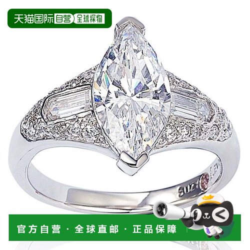 自营Suzy Levian Sterling Silver Brown Cubic Zirconia Marquis