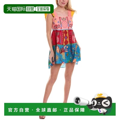 自营FARM Rio Embroidered Mini Dress - red 美国奥莱直发