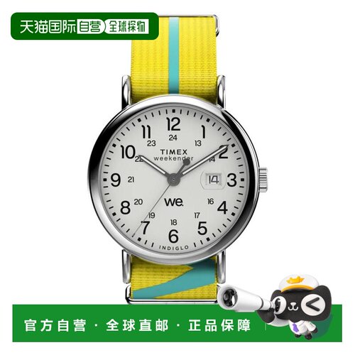 自营Timex Weekender 40毫米黄色尼龙表带男女通用手表-黄色 美国