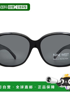 自营Nine West S03528RNJ001 Smoke Rectangular Ladies Sunglass