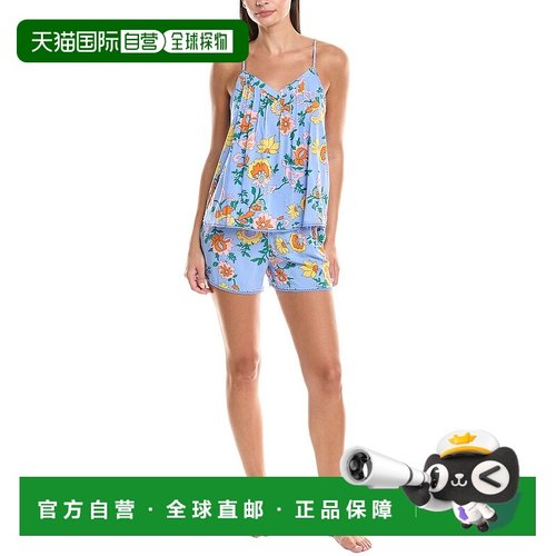 自营 Sanctuary 2件套Cami&Boxer睡衣-蓝色 美国奥莱直发吊带