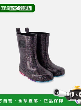自营deux par deuxRain Boots in Natural Rubber Black Glitter