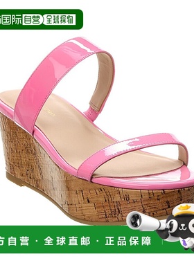 自营Stuart Weitzman Boardwalk 65 漆皮坡跟凉鞋 - 粉色 美国奥