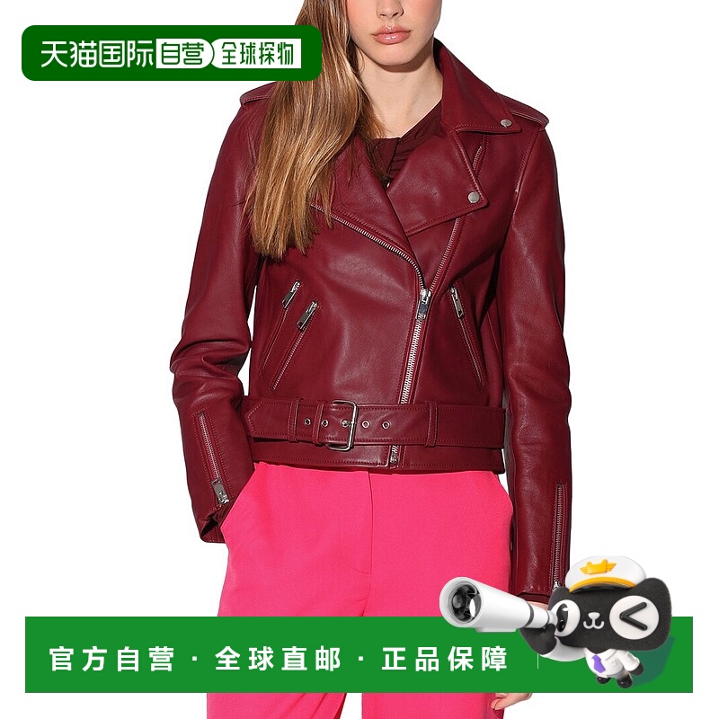 自营Walter Baker Allison Leather Jacket - garnet 美国奥莱直