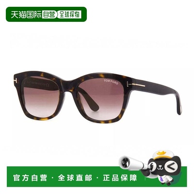 自营Tom Ford Sunglasses Cat Eye Full Rim, Shiny Black Frame