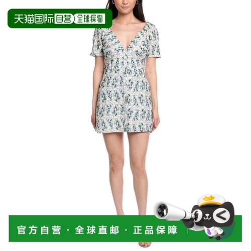 自营Lost + Wander Breath Of Youth Linen-Blend Mini Dress - b