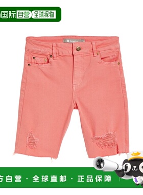 自营Tractr Jeans Diane Destructed Bermuda Short - pink 美国