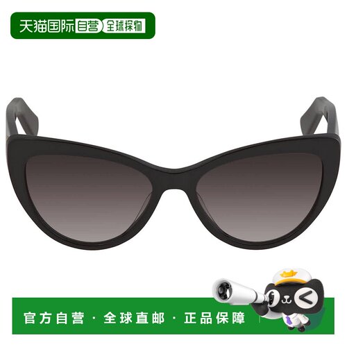 自营Salvatore Ferragamo Grey Cat Eye Ladies Sunglasses SF930