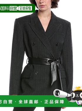 自营rag & bone碎骨弗吉尼亚羊毛混纺运动夹克-黑色 美国奥莱直发