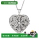 自营 英寸 925 纯银钻石花卉心形小盒坠子项链 Ross Simons
