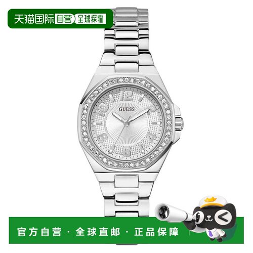 自营Guess女士Contessa银色表盘手表-银色 美国奥莱直发