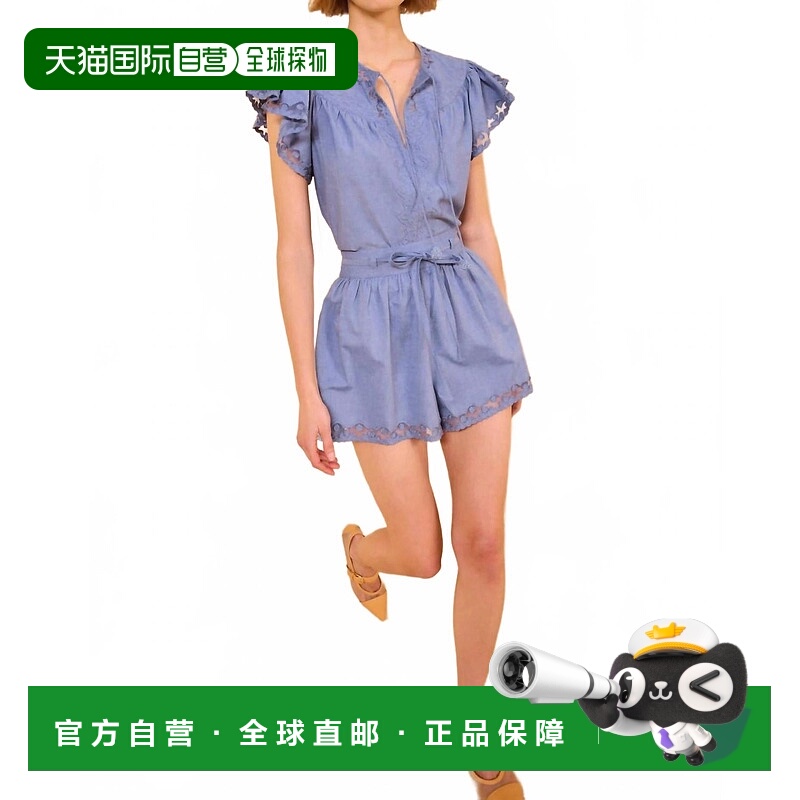 自营ulla johnsonElowen Short In Chambray - chambray 美国奥莱