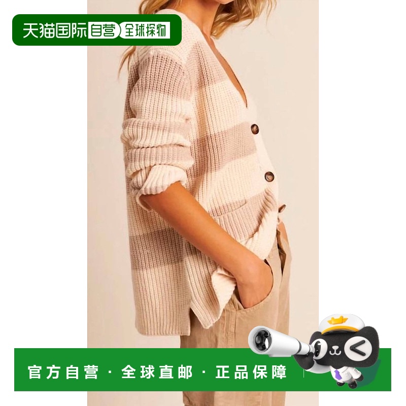 自营 john + jennMckay Cardigan In Iced Latte - iced latte 美